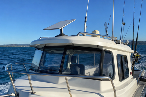 Amazon Leo marine satellite terminal mounted on Australian boat cabin roof